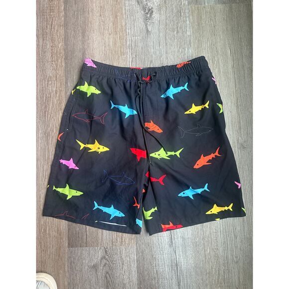 QRANSS Boys Kids Shark Printed Swim Trunks - Picture 1 of 2